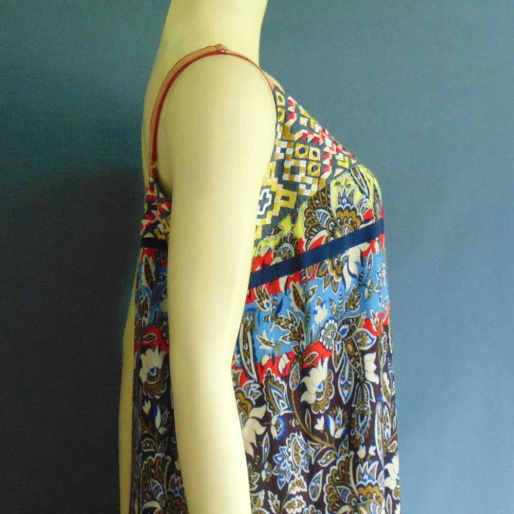 One September Anthropologie Embroidered Cosima Summer Sleeveless Sun Dress Sm - Picture 8 of 12